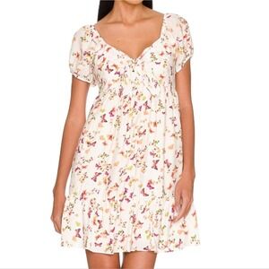 BCBGeneration Knot Front Dress Flying Butterflies Size M